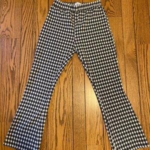 Urban Outfitters Gingham Print Kick Flare Pants